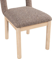 Conrad Linen Textured Fabric Upholstered Dining Chair in Brown - 11004Brown-C