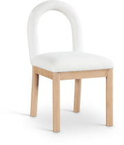 Conrad Linen Textured Fabric Upholstered Dining Chair in Cream - 11004Cream-C