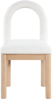 Conrad Linen Textured Fabric Upholstered Dining Chair in Cream - 11004Cream-C