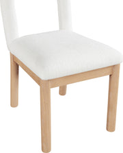 Conrad Linen Textured Fabric Upholstered Dining Chair in Cream - 11004Cream-C