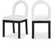Conrad Linen Textured Fabric Upholstered Dining Chair in Cream - 11005Cream-C