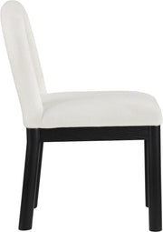 Conrad Linen Textured Fabric Upholstered Dining Chair in Cream - 11005Cream-C