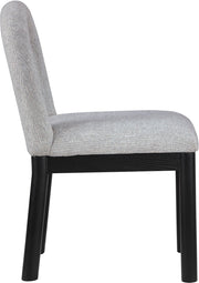 Conrad Linen Textured Fabric Upholstered Dining Chair in Grey - 11005Grey-C