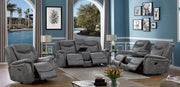 Conrad Upholstered Padded Arm Glider Loveseat Grey - 650355