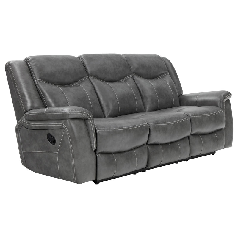 Conrad Upholstered Padded Arm Motion Sofa Grey - 650354