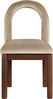 Conrad Velvet Upholstered Dining Chair in Beige - 11009Beige-C
