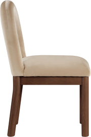 Conrad Velvet Upholstered Dining Chair in Beige - 11009Beige-C