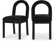 Conrad Velvet Upholstered Dining Chair in Black - 11008Black-C