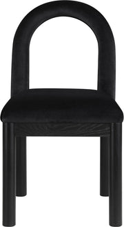Conrad Velvet Upholstered Dining Chair in Black - 11008Black-C