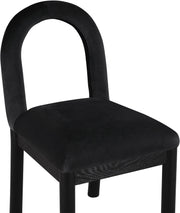 Conrad Velvet Upholstered Dining Chair in Black - 11008Black-C