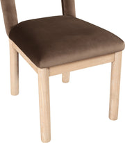 Conrad Velvet Upholstered Dining Chair in Brown - 11007Brown-C