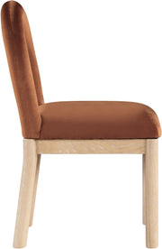 Conrad Velvet Upholstered Dining Chair in Cognac - 11007Cognac-C