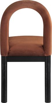 Conrad Velvet Upholstered Dining Chair in Cognac - 11008Cognac-C