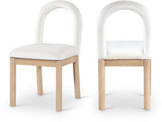 Conrad Velvet Upholstered Dining Chair in Cream - 11007Cream-C