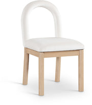 Conrad Velvet Upholstered Dining Chair in Cream - 11007Cream-C
