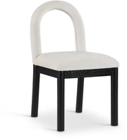 Conrad Velvet Upholstered Dining Chair in Cream - 11008Cream-C