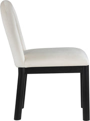 Conrad Velvet Upholstered Dining Chair in Cream - 11008Cream-C