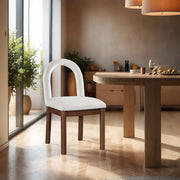 Conrad Velvet Upholstered Dining Chair in Cream - 11009Cream-C