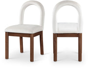 Conrad Velvet Upholstered Dining Chair in Cream - 11009Cream-C