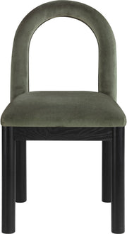 Conrad Velvet Upholstered Dining Chair in Green - 11008Green-C