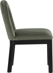 Conrad Velvet Upholstered Dining Chair in Green - 11008Green-C