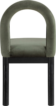 Conrad Velvet Upholstered Dining Chair in Green - 11008Green-C