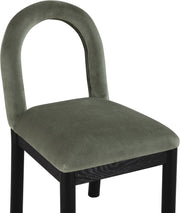 Conrad Velvet Upholstered Dining Chair in Green - 11008Green-C