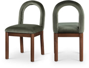 Conrad Velvet Upholstered Dining Chair in Green - 11009Green-C