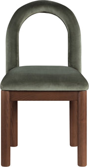 Conrad Velvet Upholstered Dining Chair in Green - 11009Green-C