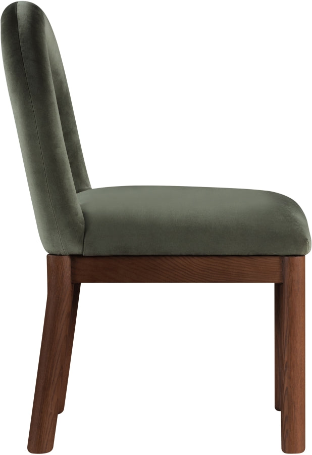 Conrad Velvet Upholstered Dining Chair in Green - 11009Green-C