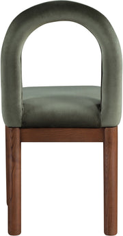 Conrad Velvet Upholstered Dining Chair in Green - 11009Green-C