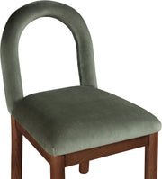 Conrad Velvet Upholstered Dining Chair in Green - 11009Green-C