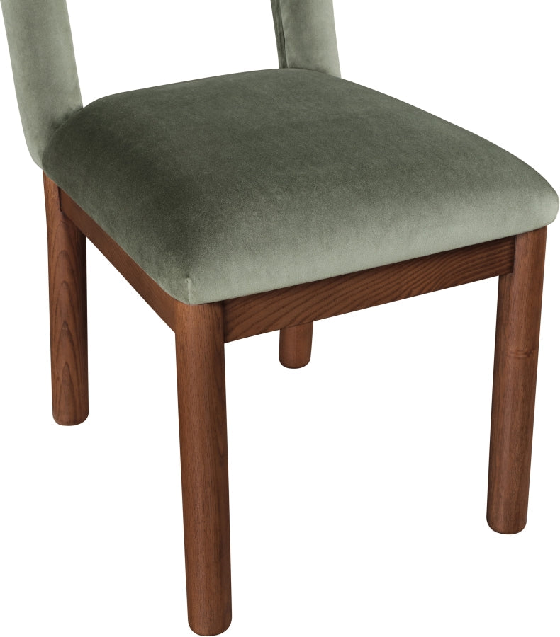 Conrad Velvet Upholstered Dining Chair in Green - 11009Green-C