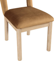 Conrad Velvet Upholstered Dining Chair in Saddle - 11007Saddle-C