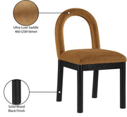 Conrad Velvet Upholstered Dining Chair in Saddle - 11008Saddle-C