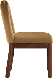 Conrad Velvet Upholstered Dining Chair in Saddle - 11009Saddle-C