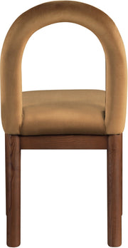 Conrad Velvet Upholstered Dining Chair in Saddle - 11009Saddle-C