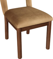 Conrad Velvet Upholstered Dining Chair in Saddle - 11009Saddle-C