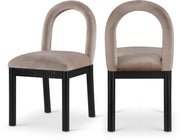 Conrad Velvet Upholstered Dining Chair in Taupe - 11008Taupe-C