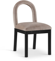 Conrad Velvet Upholstered Dining Chair in Taupe - 11008Taupe-C