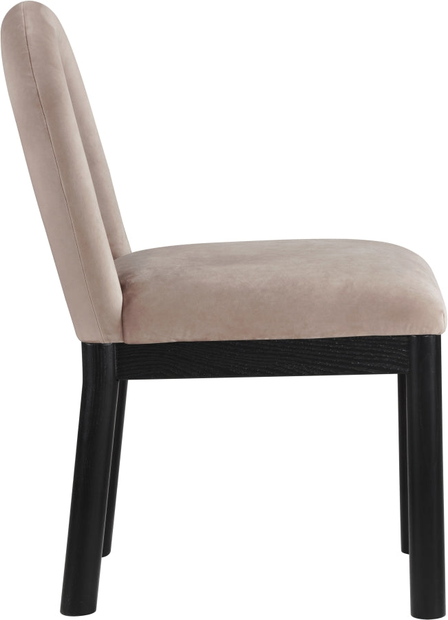 Conrad Velvet Upholstered Dining Chair in Taupe - 11008Taupe-C