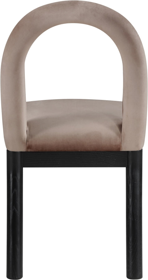 Conrad Velvet Upholstered Dining Chair in Taupe - 11008Taupe-C