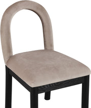 Conrad Velvet Upholstered Dining Chair in Taupe - 11008Taupe-C