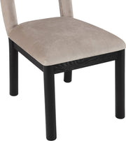 Conrad Velvet Upholstered Dining Chair in Taupe - 11008Taupe-C