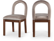 Conrad Velvet Upholstered Dining Chair in Taupe - 11009Taupe-C