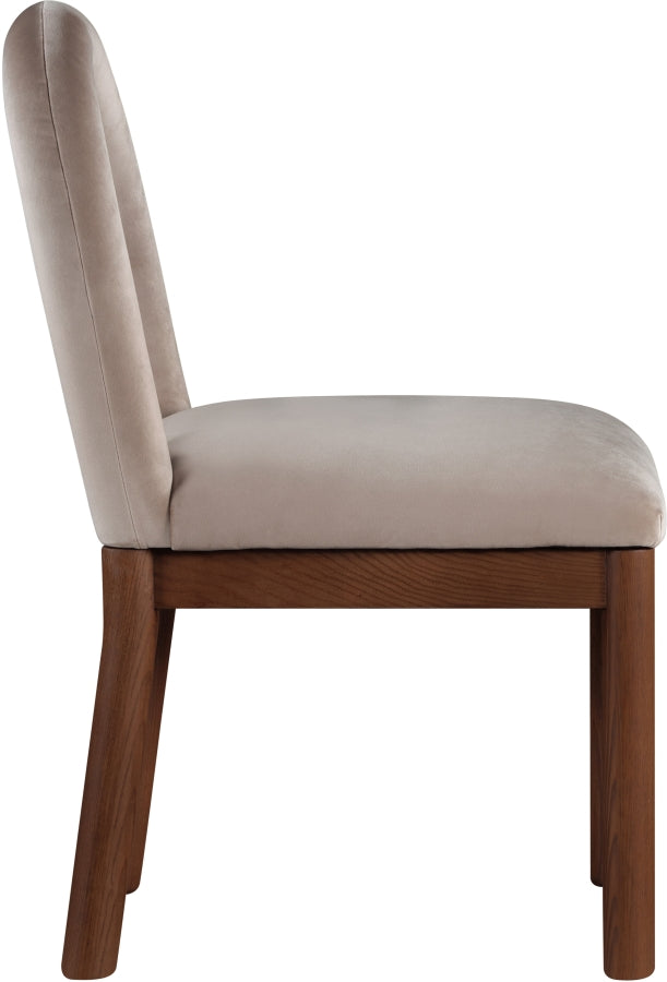 Conrad Velvet Upholstered Dining Chair in Taupe - 11009Taupe-C