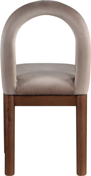 Conrad Velvet Upholstered Dining Chair in Taupe - 11009Taupe-C