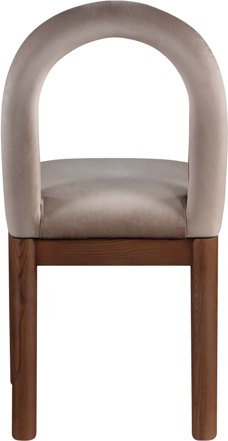 Conrad Velvet Upholstered Dining Chair in Taupe - 11009Taupe-C
