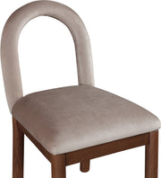 Conrad Velvet Upholstered Dining Chair in Taupe - 11009Taupe-C