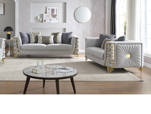 Contessa 2 Pc Living Room Set in Gray - Contessa 2 Pc Living Room Set in Gray